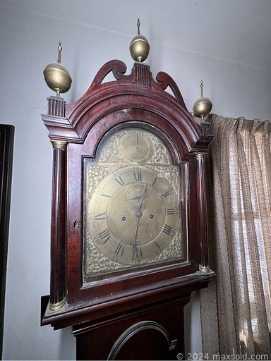 MaxSold Auction: This online auction features sports collectibles, cookie jar, postcards, train cars, banknotes, German vase, African basket & bowl, roll top desk, Victorian vanity, antique books, grandfather clock, stained glass butterfly lamp and much more!