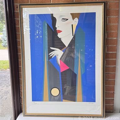 MaxSold Auction: This online auction includes a Singer sewing machine, coats and other clothing, accessories, wall art, beaded curtain, Amber glassware, cat pitcher set, MCM atomic star glow plate set, teak salad sets, vintage gas mask, seasonal decor, artistic vase, cookie press molds, trivet set, quilts, workout set, Calico Critters, Barbies and other toys and action figures, curio shelf, vinyl records, mannequins, jewelry box, Chinese brass bowl and much more!