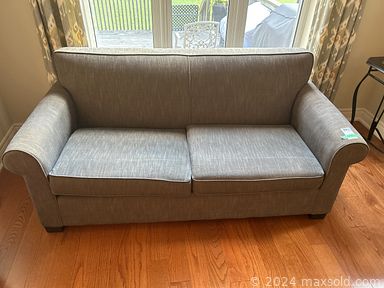 MaxSold Auction: This online auction includes furniture such as a patio egg chair, desk, sofa, armchairs, tables, bedframe, bookcases and others, office supplies, kitchenware, small kitchen appliances, tools, hardware, clocks, decor, rugs, bags, accessories, lamps, wall art, luggage, pillows and more!