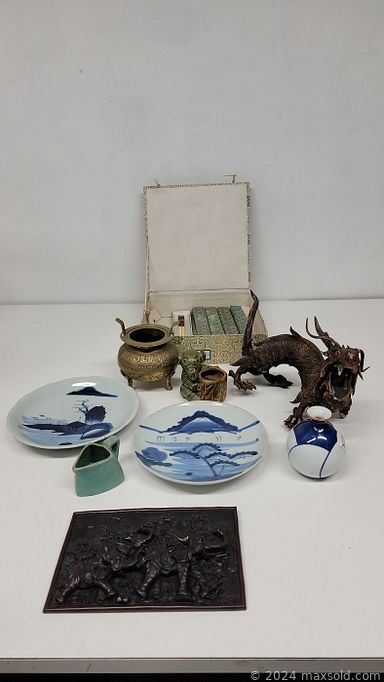 MaxSold Auction: This online auction features brassware, home decor, stemware, dishware, silver plate, china, art books, Smith Corona typewriter and much more!