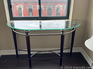 MaxSold Auction: This online auction features glass top tables, Bombay Company bedroom furniture, chest freezer, area rugs, stereo components, vinyl records, costume jewelry, Royal Doulton figurines, desk, electric fireplace, teacup/saucer sets, Depression glass, brass floor lamp, art glass, vintage Minton figurine, Toby mugs, small kitchen appliances, and more!