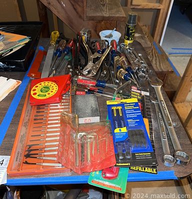 MaxSold Auction: This online auction features patio furniture, live plants, dining table & chairs, garden tools, mulching mower, TV, binocular, ladders, office supplies, sewing supplies, fitness gear, power & hand tools, vintage refrigerator, painting supplies, and much more!!