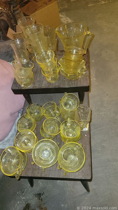 MaxSold Auction: This online auction includes furniture such as a bamboo peacock chair, cabinets, rattan chair, stools, bookcases, woodworking table, folding table, bench, butcher block table, darkwood table, high back chairs, child’s desk, antique dresser, MCM double bed and others, chiminea, yard tools, garden supplies, garden decor, Char Broil grill, vintage cast iron wood stove, tools, hardware, kitchenware, small kitchen appliances, antique bottles, cut glass, coolers, magazines, books, china, Depression glass, puzzles, seasonal decor, New Home sewing machine, Samsung TV and much more!