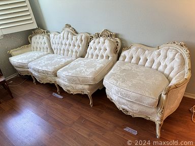 MaxSold Auction: This online auction includes furniture such as an armoire, porch swing, outdoor table, bookshelf, storage cabinet, desk, Bunker Hill safe, chairs and others, Schafer and Sons piano, lamps, Wedgwood and other china, kitchenware, small kitchen appliances, planters and garden decor, jewelry, clothing, shoes, accessories, mirror, Bulova grandfather clock, religious decor, wall art, rugs, Capodimonte, seasonal decor, vintage dolls, sewing supplies and many more!