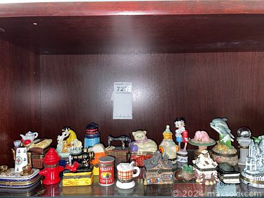 MaxSold Auction: This online auction includes beer steins, Limoges, furniture such as wooden desks, leather chair, bookcases, dresser with mirror, MCM plywood chair, leather sectional and china cabinet, office supplies, lamps, electronics, art supplies, costume jewelry, Sony stereo, 78 records, glassware, miniature tea sets, holiday decor, vintage comics, power tools and much more!