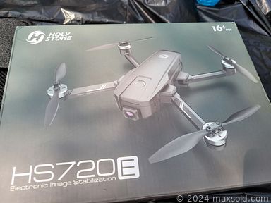 MaxSold Auction: This online auction features sports trading cards, and new items such as dash cam, earbuds, drone, indoor security camera and much more!