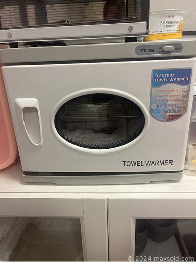 MaxSold Auction: This online auction features various items such as Canvas Pictures, Clothing, Framed Signed Artwork, Manniquin, Massage Table, Necklaces, Ring, Bracelet, Sunglasses, Flatware, Hot Towel Warmer, Sterilizer, Sydoni Skin Care, Face Mask, Moira Beauty Products, Cat House, Workout Machine, Slatwall, Chair, Age Defense Kit, Standing Lamp, Pink Couch and much more.