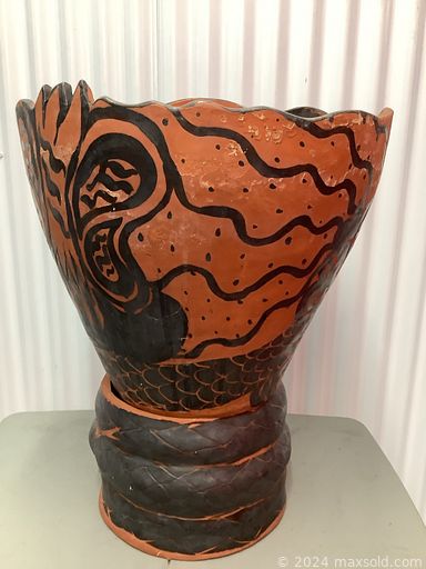 MaxSold Auction: This online auction features MCM table lamp, sterling silver jewelry, watches, table lighter, coins, violin, biscuit jar, teacup/saucer sets, art glass, fitness gear, golf clubs, abstract art, vinyl records, plant pot, leather recliner, area rug, costume jewelry, dehumidifier, Malte Sterner etchings, yarn, vintage toys, vintage egg holder collection, art pottery, chainsaw, and more!