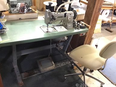 MaxSold Auction: This online auction includes furniture such as shelving units, bookcases, chairs, kitchen cabinets, entertainment cabinet, file cabinets and others, Housekeeper Deluxe, Pfaff and other sewing machines, sewing supplies, GE refrigerator, Okidata printer, antique tools, vacuums, cleaning supplies, gardening supplies, microwave, Sekonic camera, electronics, lamps, Depression glass, glassware, lamps, silverplate, John Deere tractor, snowblower, yard tools and much more!