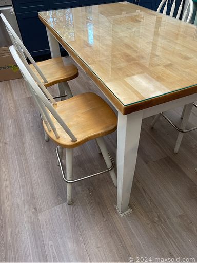 MaxSold Auction: This online auction includes furniture such as reclining chairs, china cabinets, dining table, storage cabinets, concrete table and bench, office chairs, futon, bed frames, shelving units, Stanley headboard, desk and others, kitchenware, small kitchen appliances, vintage crystalware, linens, clothing, accessories, cleaning supplies, Japanese figurines, tools, hardware, camping supplies, containers, books, wall art, electronics, garden decor, refrigerator and many more!