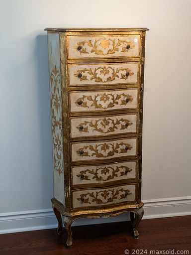 MaxSold Auction: This online auction features Chinese room divider, Indian wedding chairs, nesting boxes, Thai mask, wood carving, wooden printing block, brass statue, vintage musical table, Burmese chests, Italian filigree pendant lamps, African souvenirs, Davenport desk, slot machine, cast iron doorstops, Indonesian puppets, Evesham, decanters, Asian marionettes, TV, area rugs, and much, much, more!!!