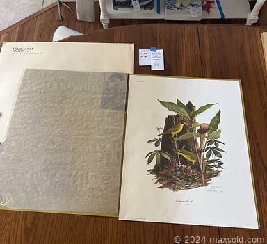 MaxSold Auction: This online auction features a dresser, nightstand, table set, TV cabinet, entry table, Charles Frace African print, vintage lamps, office supplies, foot bike and much more!