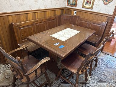 MaxSold Auction: This online auction includes furniture such as a kitchen banquette set, bed frames, dining table set, side tables, storage trunk, parlor sofa, china cabinet, curio cabinet, chairs, shelving units and others, Royal Staffordshire and other china, kitchenware, small kitchen appliances, upright freezers, ceramic decor, artworks, linens, baskets, office supplies, clothing, accessories, cameras, DVDs, electronics, jewelry, lamps, seasonal decor, tools, Shimano bike and many more!