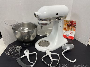 MaxSold Auction: This online auction includes vintage toys such as Lego and Barbie, fine china, glassware, vintage clothing, pottery, dishware, lamps, Kitchenaid mixer, framed artwork, display cabinets, bar height stools, vintage jewelry and more!