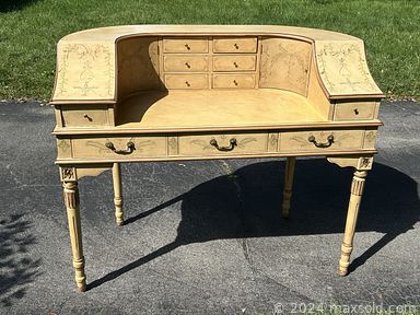 MaxSold Auction: This online auction includes furniture such as a dining table, chairs, accent tables, desk, Tansu cabinet, tables, wood shelf, bookshelf, waterfall cabinet and others, wall art, china, vintage Pyrex, Wedgwood, vintage vanity items, silverware, kitchenware, small kitchen appliances, Coca Cola memorabilia, vinyl records, comic books, books, electronics, sorting clock, vintage Dominoes, decor, McDonalds memorabilia, vintage toys, Lefton and other figurines, DVDs, light fixtures, seasonal decor, linens, jewelry, sewing machine, pottery and many more!