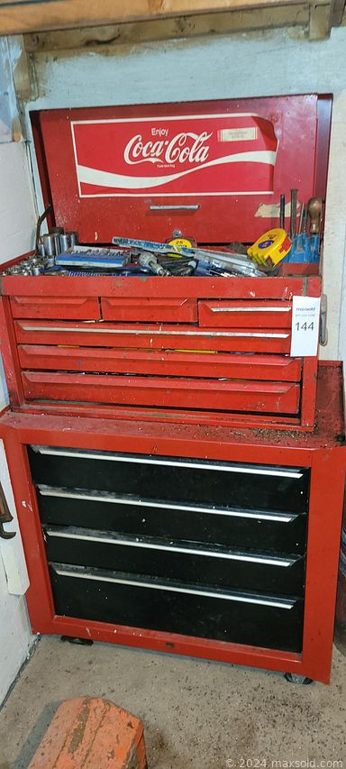 MaxSold Auction: This online auction includes a tool chest, sofa, tables, dresser, chairs, bookshelves, coffee table and others, mirror, stationery, mirror, kitchenware, small kitchen appliances, tools, hardware, decor, luggage, linens, clothing, accessories, china, seasonal decor, yard tools, Webster air compressor and more!