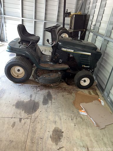 MaxSold Auction: This auction features Pots, Hoses, Coolers, Beach Chairs, Power Tools, Ladders, Hand Tools, Grinder Finisher, Wet-Dry Vacuum, Compressor, Bikes, Gazebo, Lawn Tractor, Lawn Mower Cart, Kitchen Appliances, Espresso Maker and Coffee Maker, Microwave, Fireplace tools, TV and much more!
