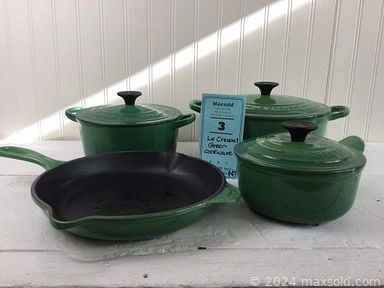 MaxSold Auction: This online auction features Small Kitchen Appliances, Longaberger Baskets, Sterling Silver & Costume Jewelry, Antique Dry Sink, Le Creuset, Jewelry Organizers, Vintage Linens, Women's Shoes & Boots, Bohemian Glass, Depression Glass, Hummel Figures, Collector Plates, Watches, Dollhouse Miniatures and much more!