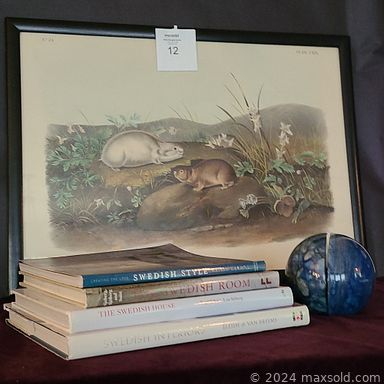 MaxSold Auction: This online auction features stoneware mixing bowl, cast iron dutch oven, vintage recording equipment, vinyl records, antique oak secretary, vintage salt & pepper, art glass, Asian art carvings, Kennedy collectibles, vintage lighting, golf clubs, hand tools, vintage wedding gown, and much more!