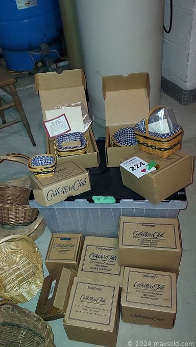 MaxSold Auction: This online auction features leather recliner, printer, laptop, office supplies, TV, vintage desk, Disney collectibles, Longaberger baskets, doll house, wine-making supplies, golf clubs, area rug, craft supplies, compressor, Stiffel lamps, antique sewing machine, ladies clothing & shoes, Accuquilt system, vinyl records, costume jewelry, Waterford flutes and much more!