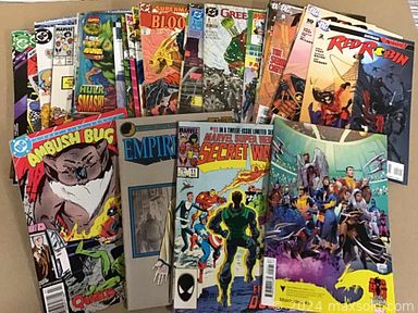 MaxSold Auction: This online auction features a PlayStation Activision "Guitar Hero", John "Peacemaker" Cena hand-signed WW magazine, Harley-Davison playing cards, "Star Wars Dark Empire" comic, 1970s Fisher-Price portable turntable, magazines and much more!