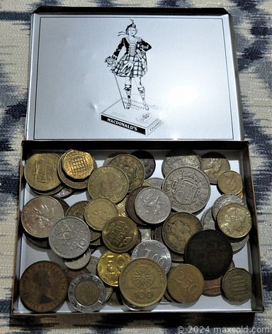 MaxSold Auction: This online auction features trinket box, vintage brooch pins, sterling silver jewelry, semi-precious stone jewelry, handmade wood burnt design blocks, semi-precious stones like emerald-ruby-sapphire-lapis lazuli-quartz-turquoise-zircon, various country bank notes, silver Canada coins, silverplate teaspoons, Nigerian artifact, various country coins, various tokens, Great Britain gold plated game token, paper money and much more.