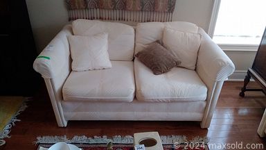 MaxSold Auction: This online auction features framed artwork, Villeroy and Boch, gold and silver jewelry, coin collections, 46” Aquos TV, furniture such as rattan table and chairs, wooden table, loveseat and sideboard, small kitchen appliances, cookware, dishware, lamps, area rugs, books, pressure washer, LP records and much more!