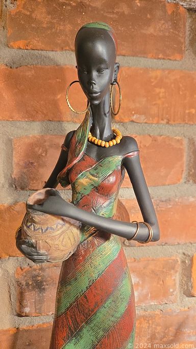 MaxSold Auction: This online auction features stamping machine, Royal Doulton figures, soapstone figures, demitasse cups/saucers, elephant collection, sake set, African drums & masks, games,  Maasai statues, bar art, bar stools, mini bicycle collection, exercise equipment, viintage books, party supplies, marble eggs, clay art, and more!