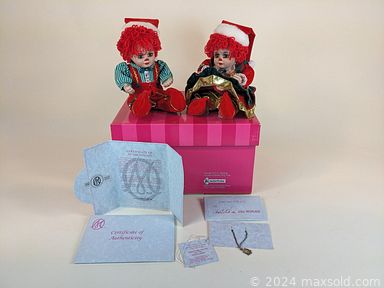 MaxSold Auction: This online auction features collectible dolls such as Carol Anne, Betty Jane Carter, Marie Osmund, Barbie, Gund, Madame Alexander, Vogue Ginny, Effanbee, Pauling Bjoness-Jacobsen, Seymour Mann, Brinn, Dynasty, Bradley, Precious Moments, Marian Yu, Kingstate, Robin Woods, Pauline, William Tung, Goebel Walt Disney, Cabbage Patch, Beanie Babies, and much more!
