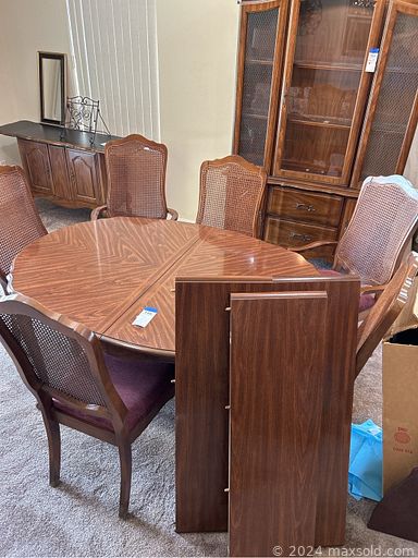 MaxSold Auction: This online auction includes Craftsman toolbox, kitchen appliances, furniture such as dining room tables with chairs, barstools, sofas, buffet table, leather chairs and credenza, fine china, copperware, lamps, paintings, electric scooter, and much more!
