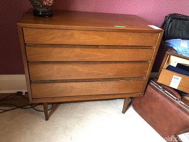 MaxSold Auction: This online auction features furniture such as a Knetchel china cabinet, table, chairs, server, upholstered chairs, stands, bookcases, MCM dresser, Broyhill nightstands and others, Le Creuset and other kitchenware, small kitchen appliances, linens, tools, hardware, home health aids, J. Landsdowne print and other wall art, golf items, luggage, electronics, vinyl records, books, puzzles, office supplies, lamps, rugs, vacuums, Therapure air purifier, trinket boxes, cat figurines, brassware, seasonal decor, Viking chest freezer, garden art, silverplate, flatware and much more!