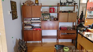 MaxSold Auction: This online auction includes furniture such as an MCM shelving unit,, bookcases, murphy bed, cabinets, wood bench, shelving units, file cabinets, dressers, student desk, vintage sofa, Reff vanity, media stand, corner desk, leather recliner, MCM china cabinet and others, wood screen, runner rugs, mirrors, chess set and board games, masks, plaques and other wall art, vases, Indian figures and other decor, silverplate, kitchenware, small kitchen appliances, saris, clothing, accessories, pottery office supplies, fitness equipment, electronics, home health aids, baskets, seasonal decor, yard tools, Kuehl-Gefrier fridge and many many more! \n