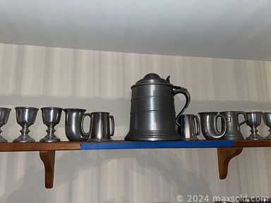 MaxSold Auction: This online auction features small kitchen appliances, vintage Pyrex, costume jewelry, butler side tables, vintage settee, office supplies, Daneker clock, TV,  home health aides, art supplies, area rug, golf clubs, books & magazines, leather office chair, pewter mugs and much more!