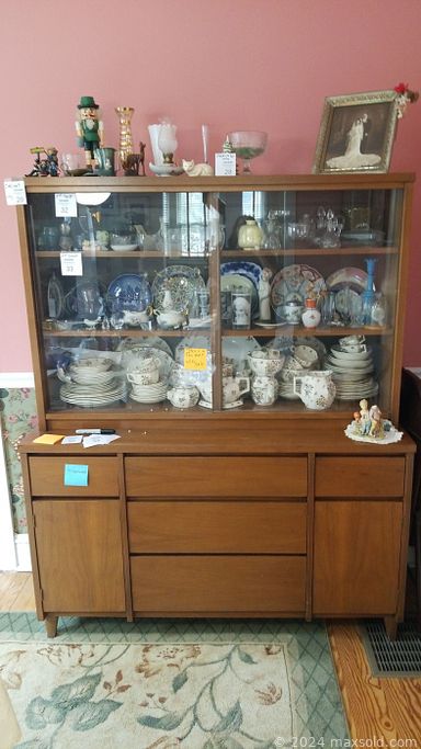 MaxSold Auction: This online auction features tea cups and saucer, tea cup display cabinet, rooster figurine, Noritake japan dinner set, silver-plated items, miniature items, Royal Doulton figurine, nutcracker, mid-century cabinet, Lladro figurine, cutlery, electric fireplace, wall cabinet, framed artwork,  collector plate, vintage dining table and chairs, armoire, maple end table, love seat, coffee table, vintage recliner, lamps, clown figurines, decorative items, tv, coffee maker, glassware, kitchen items, flatware, kitchen appliances, Tyco trains with tracks, nightstand, vintage binoculars, Wings of Texaco collection, vintage Drexel furniture, anniversary clock, Knick knacks, vintage postcards, vintage albums, tool kit, books,  air conditioner, antique desk and much more.