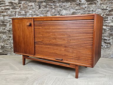 MaxSold Auction: This online auction includes furniture such as MCM walnut queen headboard, shelving units, double bed, antique cast iron and wood piano chair, walnut credenza, dining chairs, teak armchairs, bar cart, MCM dresser and others, lamps, pendant lights, chandelier and other light fixtures, jewelry, accessories, art glass vases, wall art, vintage Playboy magazines, vintage globe, vintage typewriters, antique scale, silverplate, microphone, vintage Lesney toy cars, tin toys, coins, clocks and many more!