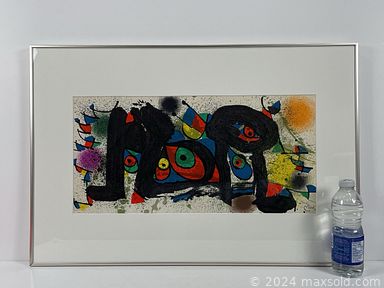 MaxSold Auction: This online auction features paintings on canvas, vintage photographs, vintage etchings, vintage posters, antique mirror, photography books, reference books, Miro original lithographs, antique color etchings, vintage books, and much, much, more!!!