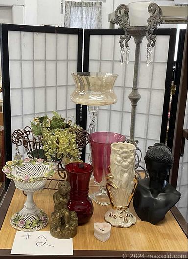 MaxSold Auction: This online auction features Teacup/Saucer Sets, Vintage Dolls, Antique Bottles, Vintage Blue Dishware, Teapots, Vintage LPs & 45s, Vintage Magazines, Jewelry, Art Pottery, Vintage Books, Perfume Bottles, Decanters and much more!