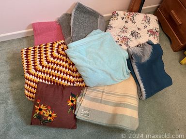 MaxSold Auction: This online auction includes furniture such as chairs, folding tables, side tables, storage drawers and others, lamps, wall art, stuffed animals, angel decor, decorative plates, serving utensils, glassware, pottery, metal servingware, home decor, puzzle books, linens, seasonal decor, electronics, clothing, accessories, jewelry, kitchenware, small kitchen appliances, fabric cart, stepladder, tires, Telefunken stereo player, baskets and many more!