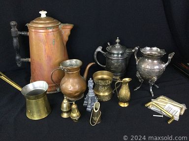 MaxSold Auction: This online auction features oil paintings, Longaberger baskets, folk art dolls, vintage kitchen tools, Chantal pie plates, small kitchen appliances, teacup/saucer sets, bakeware, vintage tins, jewelry findings, sewing supplies, art supplies, vintage plate collection, depression glass, vintage jewelry, watches, vinyl records, Russel Wright china, wicker chairs and much more!