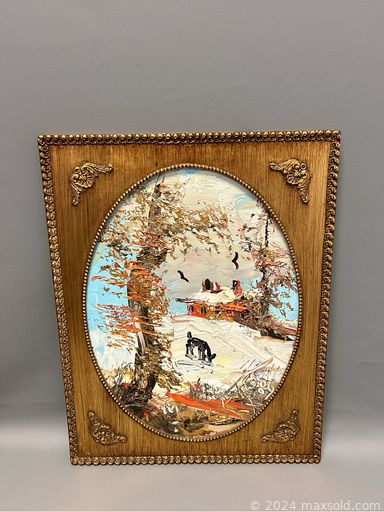 MaxSold Auction: This online auction features Morris Katz painting, Conant Ball bedroom furniture, stamps, art books, area rug, wall mask, comics, carved wall mirrors, pet products, and more!