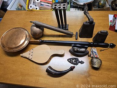 MaxSold Auction: This online auction features cedar hope chest, area rug, grandmother clock, antique vanity set, desk & chair, dry sinks, sofa bed, collectible doll, pipe collection, Royal Doulton figurines, antique books, oil lamps, snowshoes, fishing gear, games, small kitchen appliances, art pottery, souvenir spoons, skis, vinyl records, fitness gear, power & hand tools, and more!!