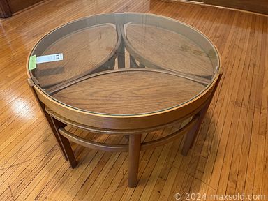 MaxSold Auction: This online auction includes furniture such as a bookcase, tables, red velvet couch, desk, console table, Lucite table and others, lighting fixtures, electronics, Leica cameras, mirrors, silverplate, mirrors, lamps, kitchenware, small kitchen appliances, vintage glassware, sports items, vintage medical items, decor and much more!