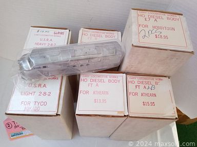 MaxSold Auction: This online auction features various items such as HO train details parts, Train Kits, Switchers, new book trains, Railroad & Locomotives book and much more.