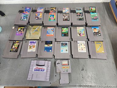 MaxSold Auction: This online auction features stamps, video game systems & games, stereo components, DVDs, cameras, portable AC, projectors, yarn, small kitchen appliances, keyboards, power & hand tools, amp, Chinese urns, metal masks, vintage clocks, S & P shakers, antique bottles, art glass, cookie jar, oil lamps, printer, chainsaw, depression glass, vinyl records, and much, much, more!!!