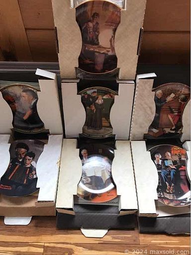 MaxSold Auction: This online auction features collector plates such as Norman Rockwell, Royal Doulton and Ted Xaras, Goebel, vintage comics, GE freezer, lamps, vinyl albums, framed artwork, furniture such as armchairs, living room couch, coffee table, antique rocking chair and dining room table with chairs, electronics, glassware, costume jewelry, power tools and much more!