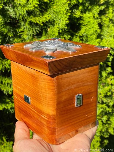 MaxSold Auction: This online auction features vintage sterling silver, soapstone sculpture, Northwest coast carved cedar, serving utensils, Northwest coast sterling silver jewelry, ammonite specimen jewelry,  American indigenous stones, American indigenous jewelry, prints, northwest coast cedar carvings, jade figurine, dancing \"Kachina\" doll, pottery, Bill Reid prints, snow shoes and much more.