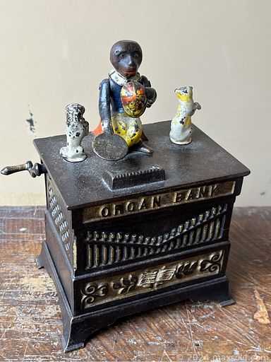 MaxSold Auction: This online auction includes furniture such as an antique cupboards, storage bench, child’s cafe table set, wardrobe, antique trunk, oak dresser, folding shelf, dining table, tavern tables, bed frames, washstand, Windsor chairs and others, cast iron mechanical banks, quilts and linens, rugs, dairy pails, Spode and other china, vintage glassware, adjustable dress form, decoy ducks, toys, vintage baskets, coaster wagon, cast iron items, Toleware, Majolica, crocks and much more!