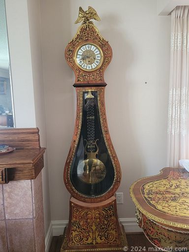 MaxSold Auction: This online auction features grandfather clock, vintage stove/oven, Italian imported dining room furniture, cranberry glass, tulip lamp, Asian room divider, art glass, leather furniture, area rugs, vintage secretary desk, Royal Doulton figurine, silk scarves, decorative plates, stained glass lamps, bike, vinyl records, vintage buttons, Fenton glass, fabric, teacup/saucer sets, and much, much, more!!