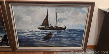 MaxSold Auction: This online auction features power washer, lawnmowers, humidifier, outerwear, TVs, art glass, sailboats, steins, vintage teak wall unit, puzzle, oil lamp, nautical collection, vinyl records, fishing gear, power & hand tools, coins, watches, small kitchen appliances, bar fridge, silver & costume jewelry, sofa bed, portable  & window AC units, office supplies, sewing machine, desk & chair, and more!