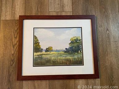 MaxSold Auction: This online auction features framed original art such as original pastels, original watercolors and block prints!